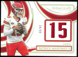 2024 Panini Immaculate Patch Patrick Mahomes II /88 