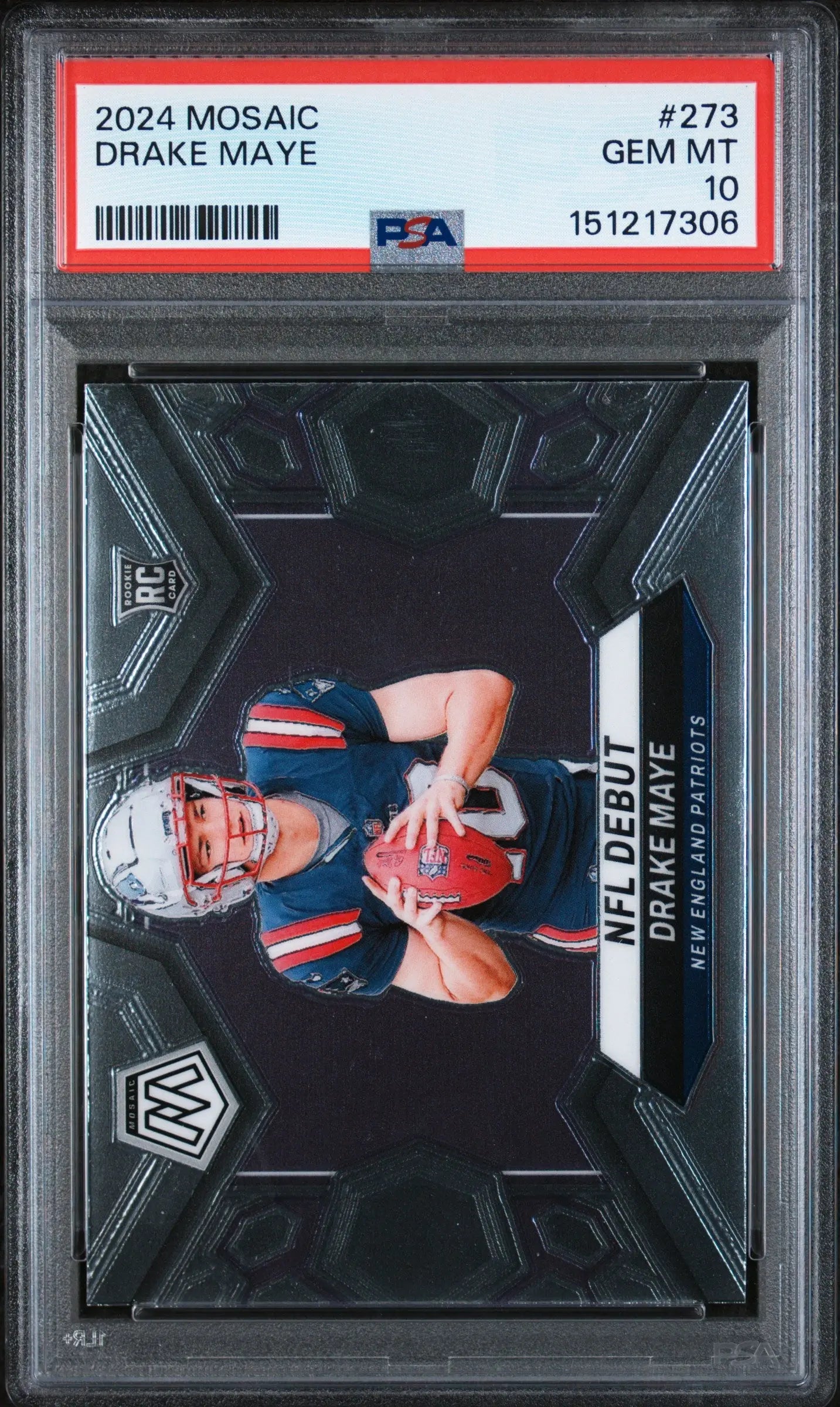 2024 Panini Mosaic NFL Debut Rookie Drake Maye #273 PSA 10 