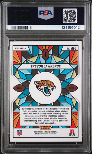 2024 Panini Mosaic Stained Glass Trevor Lawrence PSA 10 