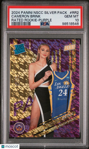 2024 Panini NSCC Silver Pack Rated Rookie Cameron Brink Purple /15 PSA 10 