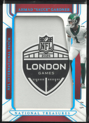 2024 Panini National Treasure NFL International Patches Ahmad "Sauce" Gardner /5 