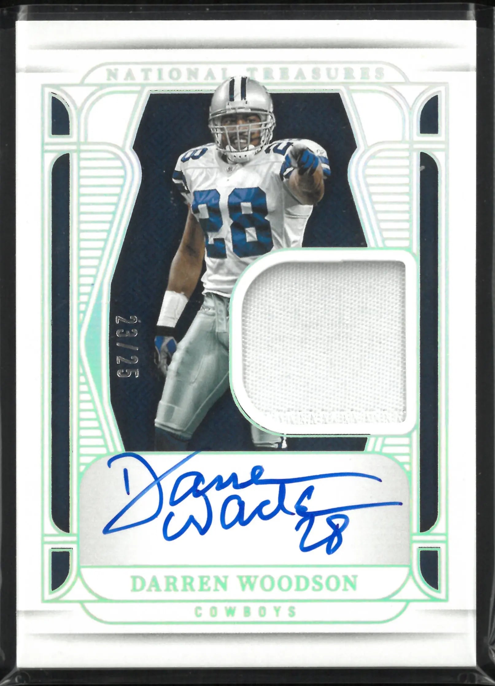 2024 Panini National Treasure Patch Autograph Darren Woodson Auto /25 
