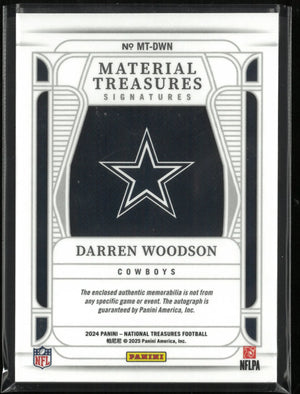 2024 Panini National Treasure Patch Autograph Darren Woodson Auto /25 