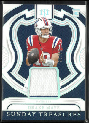 2024 Panini National Treasure Sunday Treasures Rookie Patch Drake Maye /25 RC 