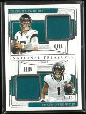 2024 Panini National Treasures Duo Patch Trevor Lawrence/ Travis Etienne Jr /99 