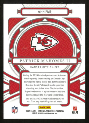 2024 Panini National Treasures Football Heirlooms Patch Patrick Mahomes II 