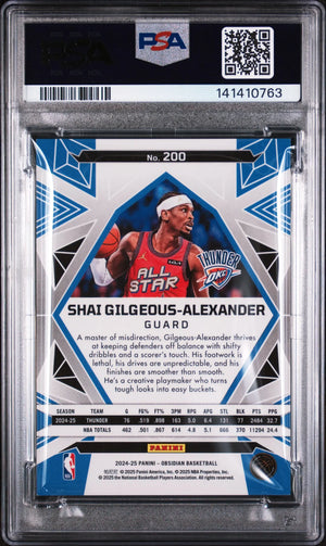 2024 Panini Obsidian S. Gilgeous-Alexander Electric Etch Red Flood PSA 9 