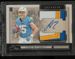 2024 Panini One Rookie Patch Autograph Ladd McConkey Auto /199 RC 