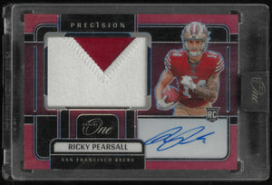 2024 Panini One Rookie Patch Autograph Ricky Pearsall Auto /60 RC 