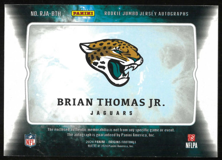 2024 Panini Origins Rookie Patch Autograph Brain Thomas Jr. Auto RC 