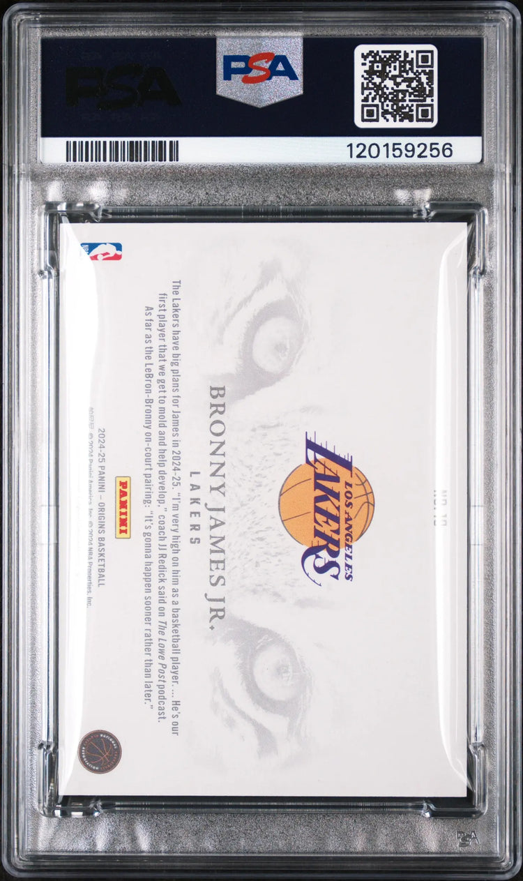 2024 Panini Origins White Tiger Eyes Bronny James JR. RC Rookie PSA 9 