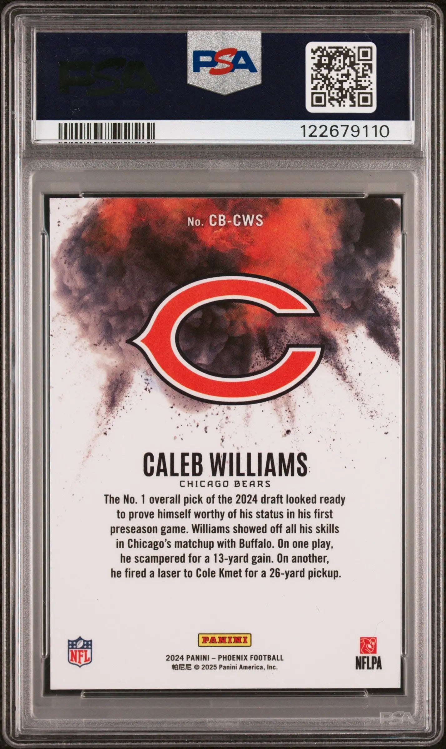 2024 Panini Phoenix Color Blast Rookie Caleb Williams RC PSA 10 