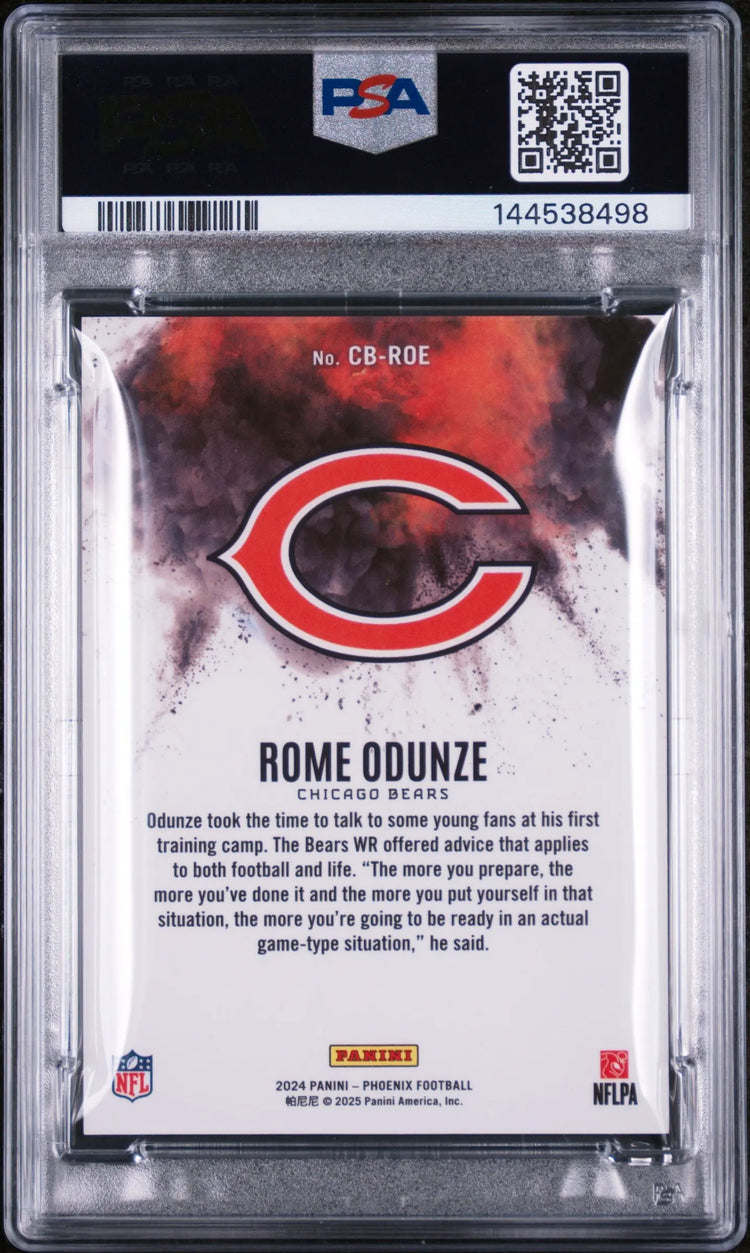 2024 Panini Phoenix Color Blast Rookie Rome Odunze RC PSA 10 