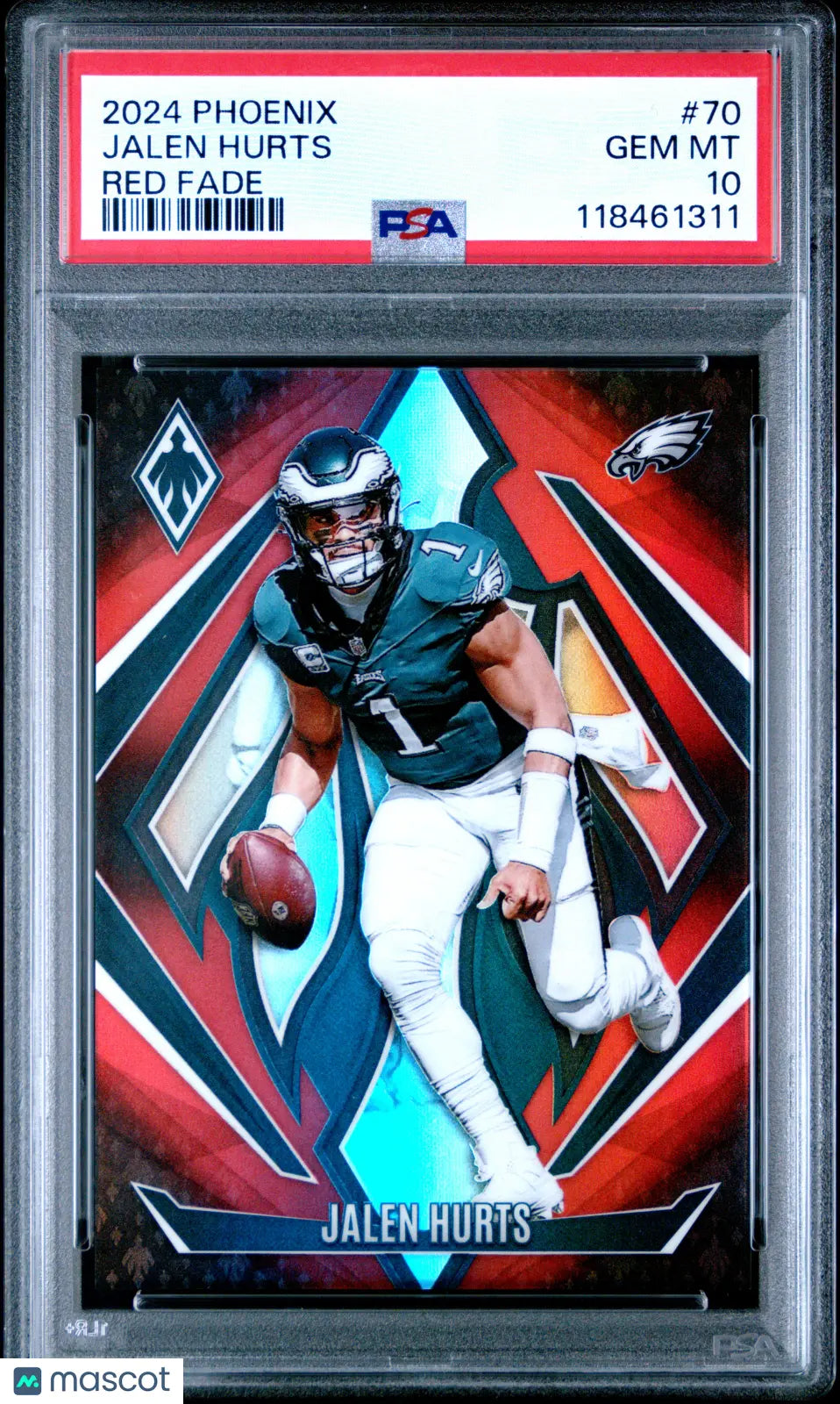 2024 Panini Phoenix Jalen Hurts /299 Red Fade PSA 10 