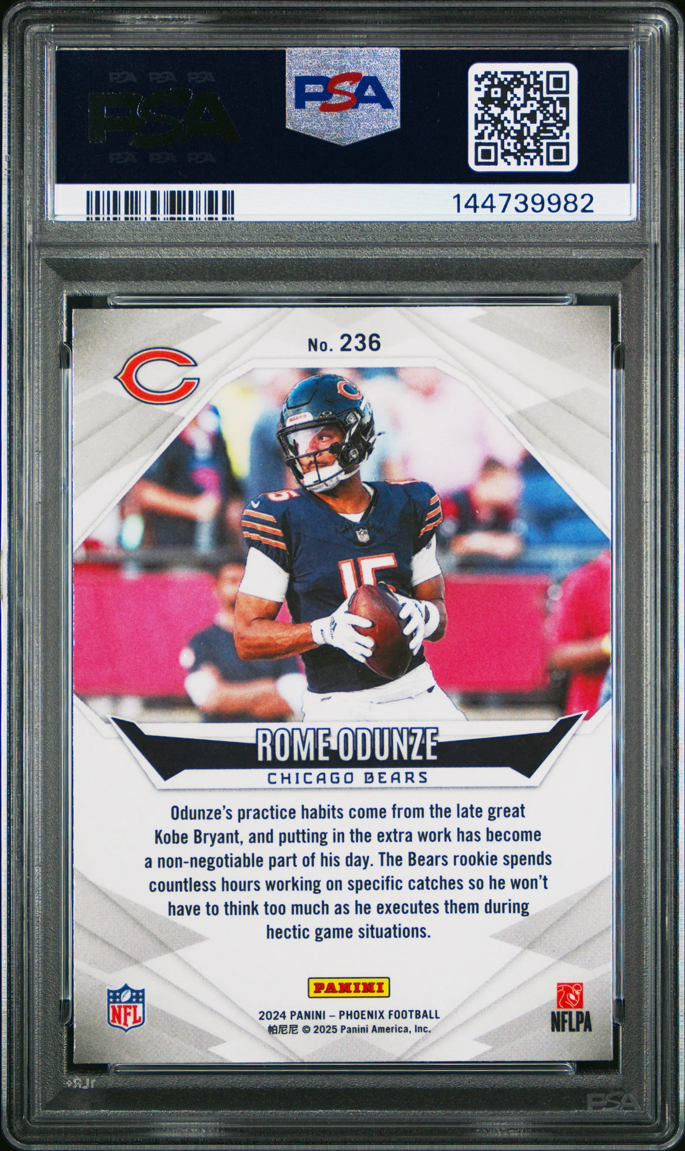 2024 Panini Phoenix Rookie Rome Odunze RC PSA 10 