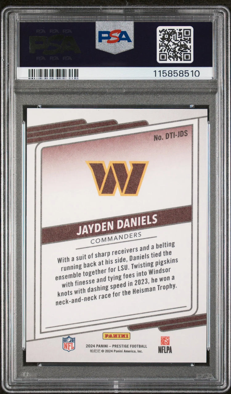 2024 Panini Prestige Dressed To Impress NFL Draft Rookie Jayden Daniels PSA 10 