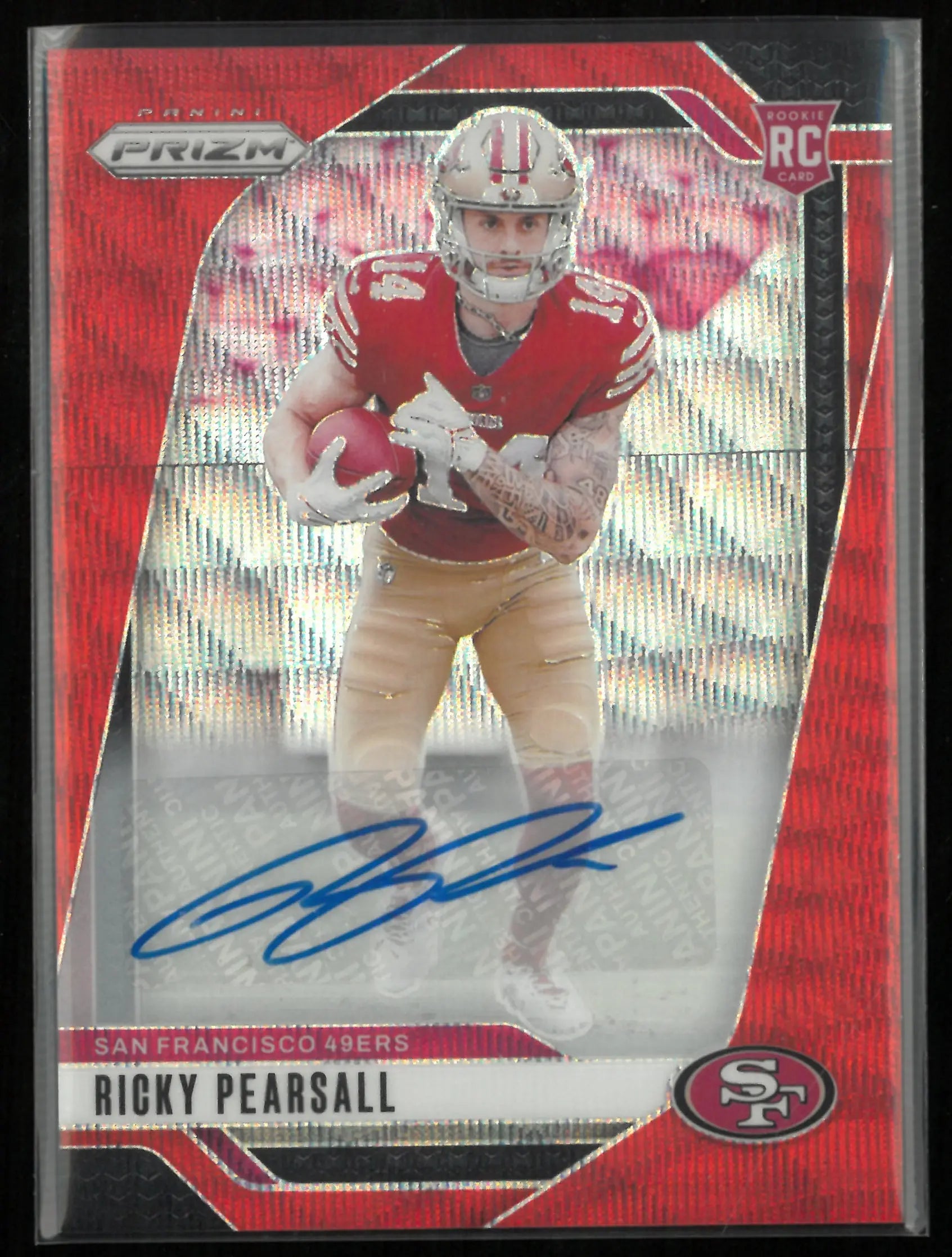 2024 Panini Prizim Rookie Autograph Ricky Pearsall Auto Red Wave /149 RC 