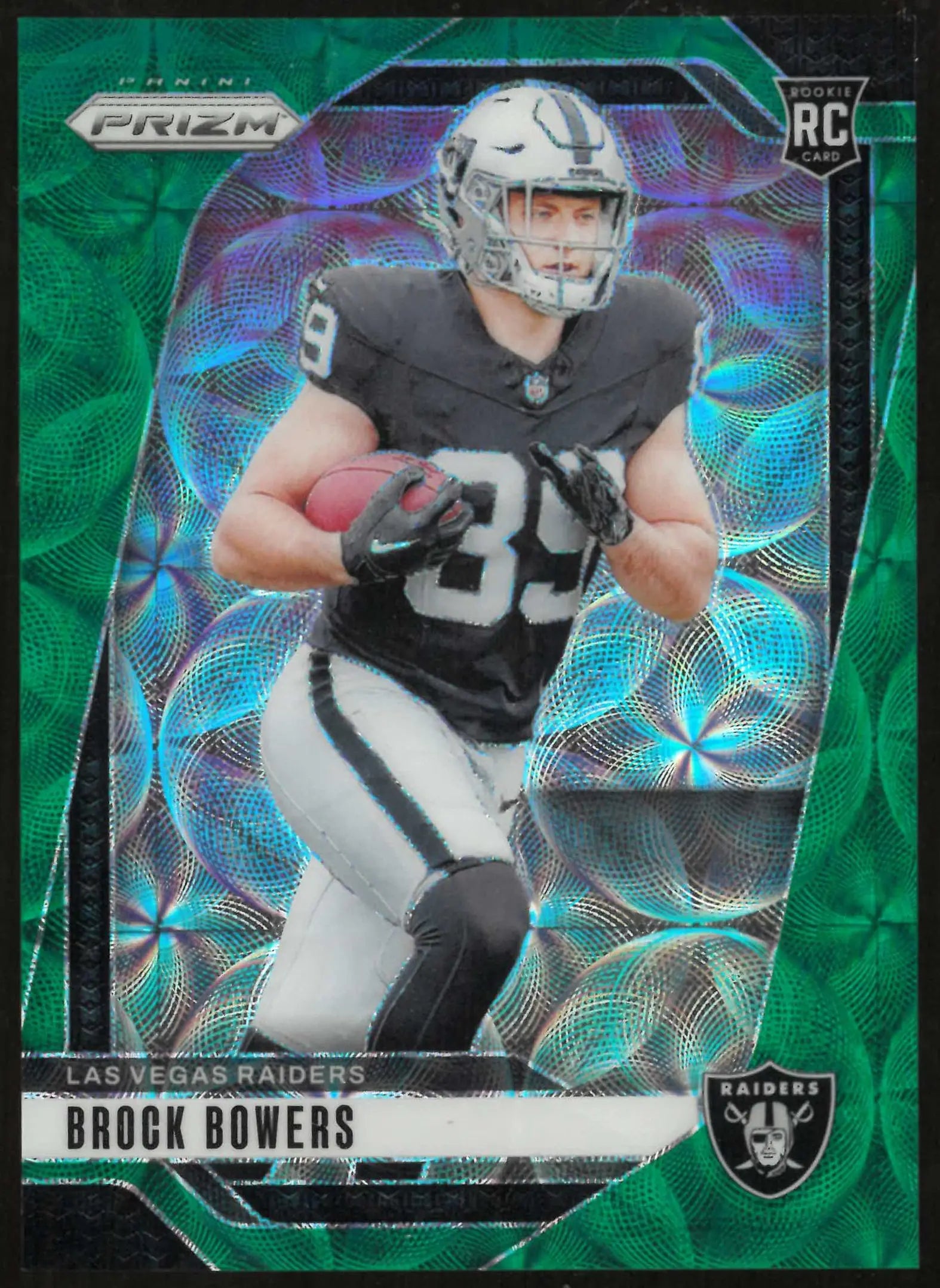 2024 Panini Prizim Rookie Brock Bowers Green Scope RC /75 