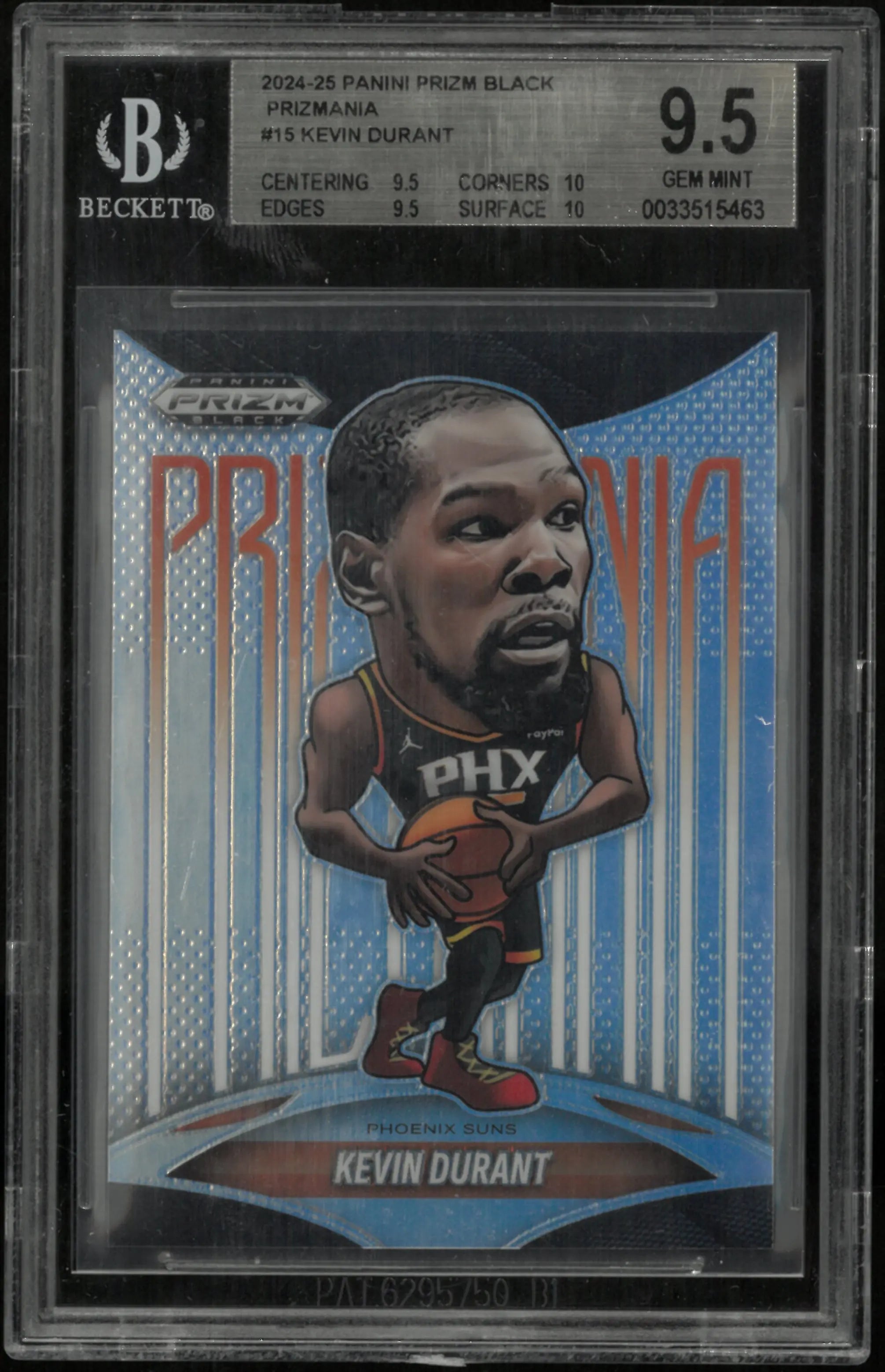 2024 Panini Prizm Basketball Kevin Durant Prizmania #15 BGS 9.5 