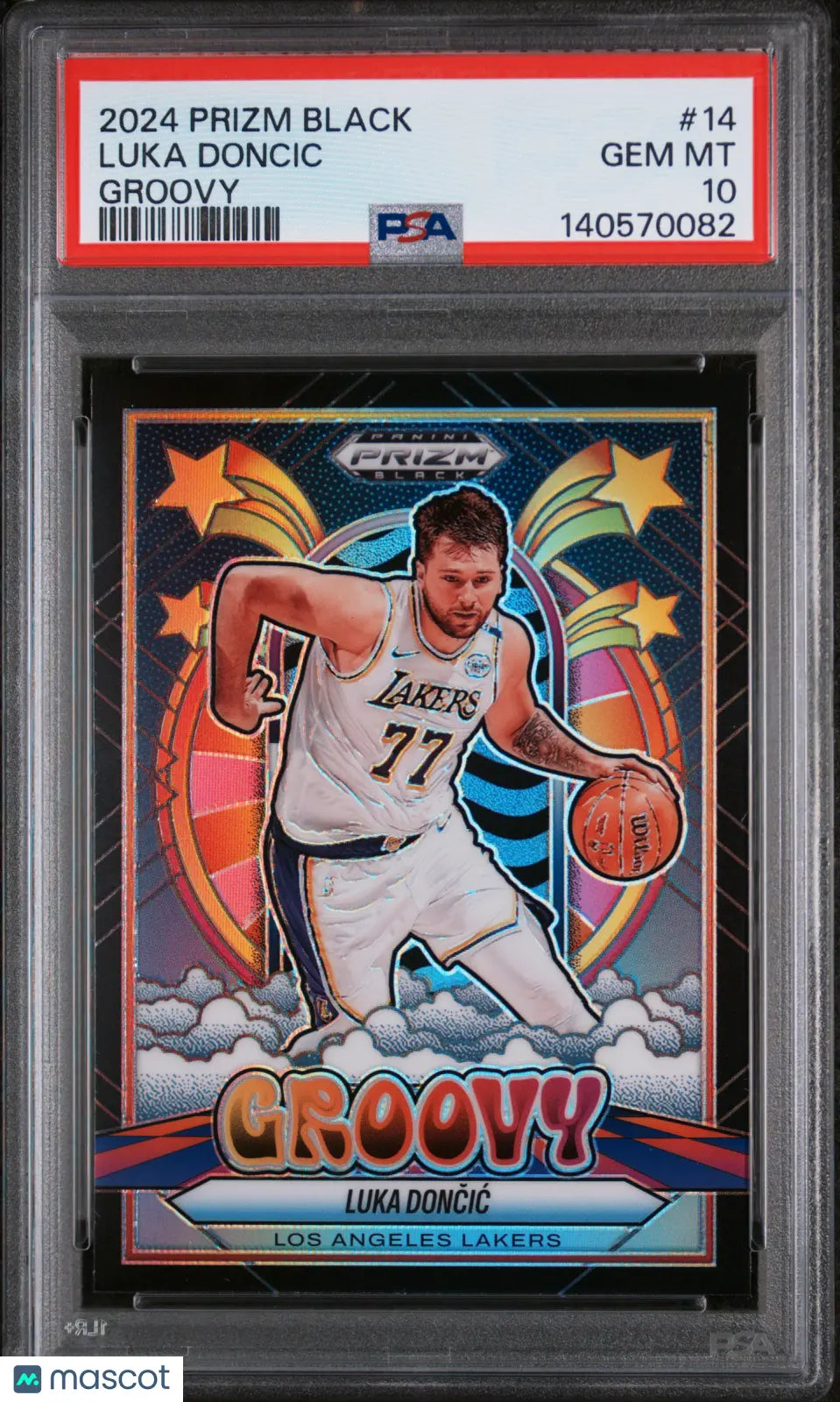 2024 Panini Prizm Black Groovy Luka Doncic PSA 10 