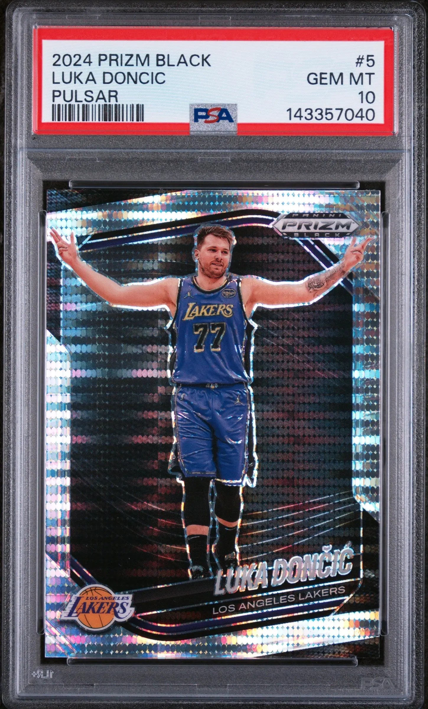 2024 Panini Prizm Black Luka Doncic Pulsar PSA 10 