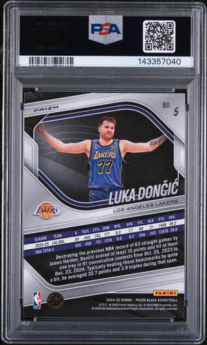 2024 Panini Prizm Black Luka Doncic Pulsar PSA 10 