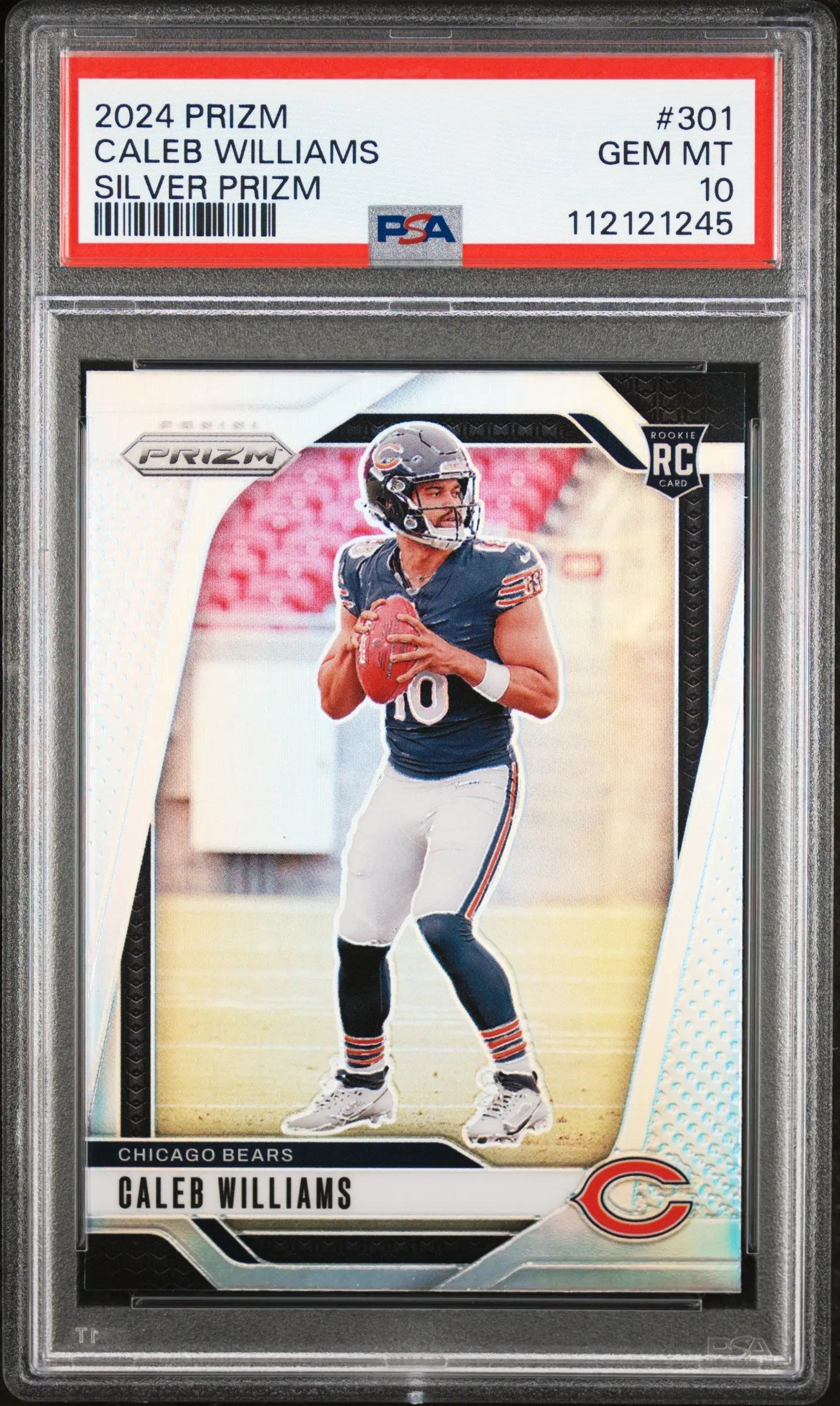 2024 Panini Prizm Caleb Williams RC Rookie Silver Prizm PSA 10 