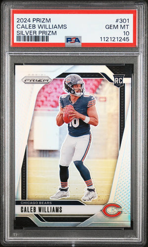 2024 Panini Prizm Caleb Williams RC Rookie Silver Prizm PSA 10 