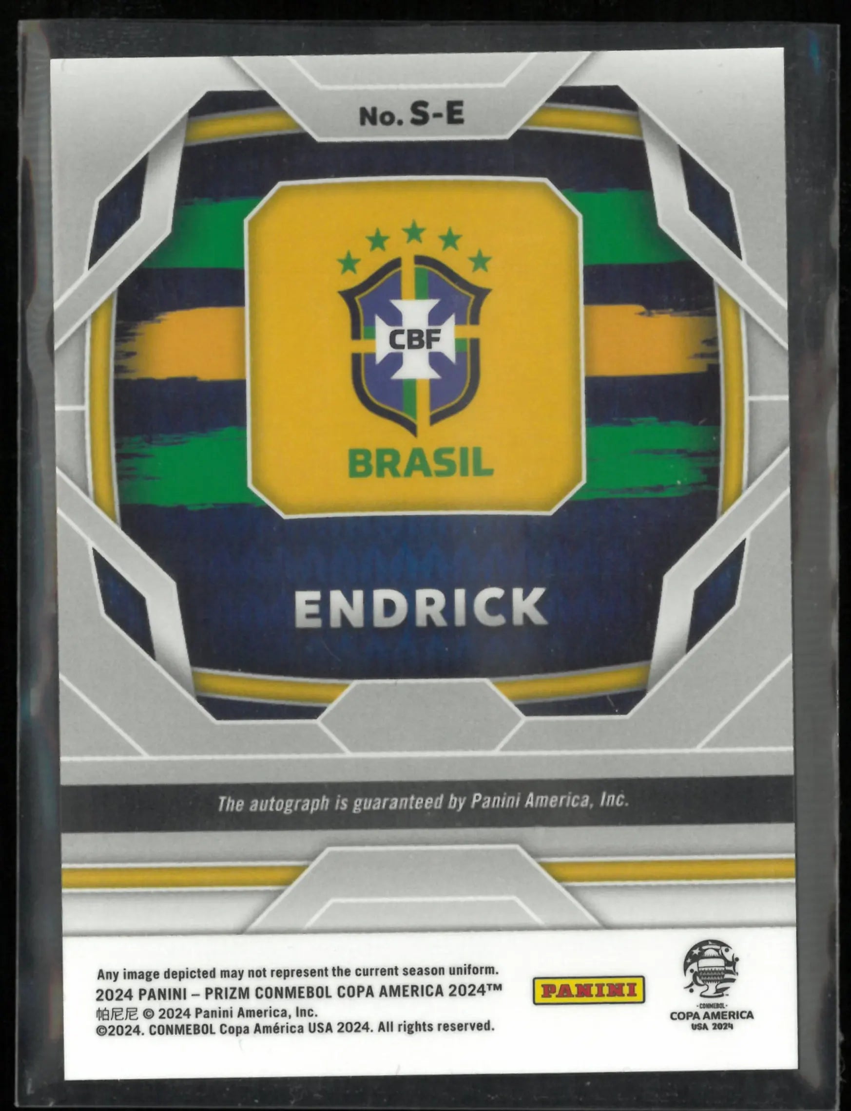 2024 Panini Prizm Conmebol Copa America Endrick Autograph Rookie RC 