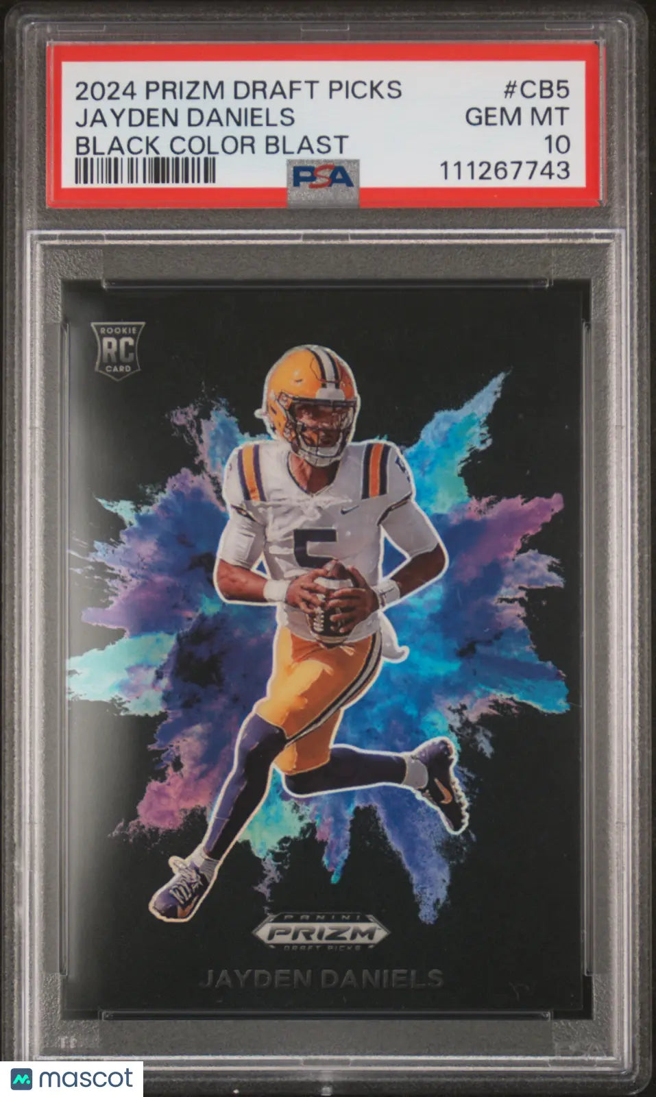 2024 Panini Prizm Draft Picks Black Color Blast Jayden Daniels #CB5 PSA 10 