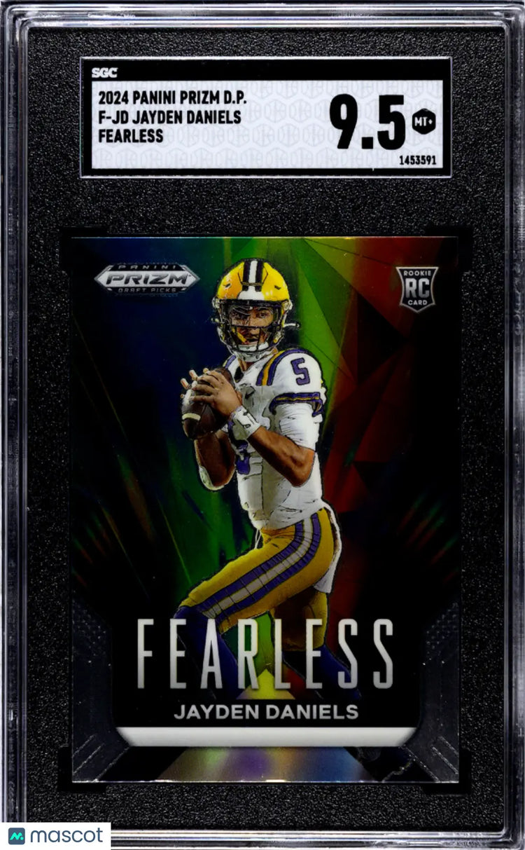 2024 Panini Prizm Draft Picks Jayden Daniels RC Rookie Fearless SGC 9.5 