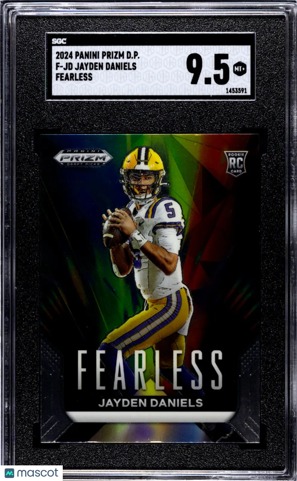 2024 Panini Prizm Draft Picks Jayden Daniels RC Rookie Fearless SGC 9.5 