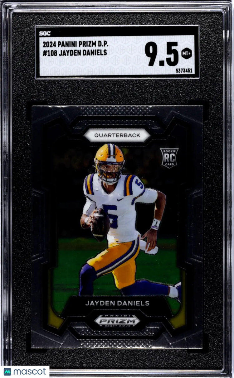 2024 Panini Prizm Draft Picks Jayden Daniels RC Rookie SGC 9.5 