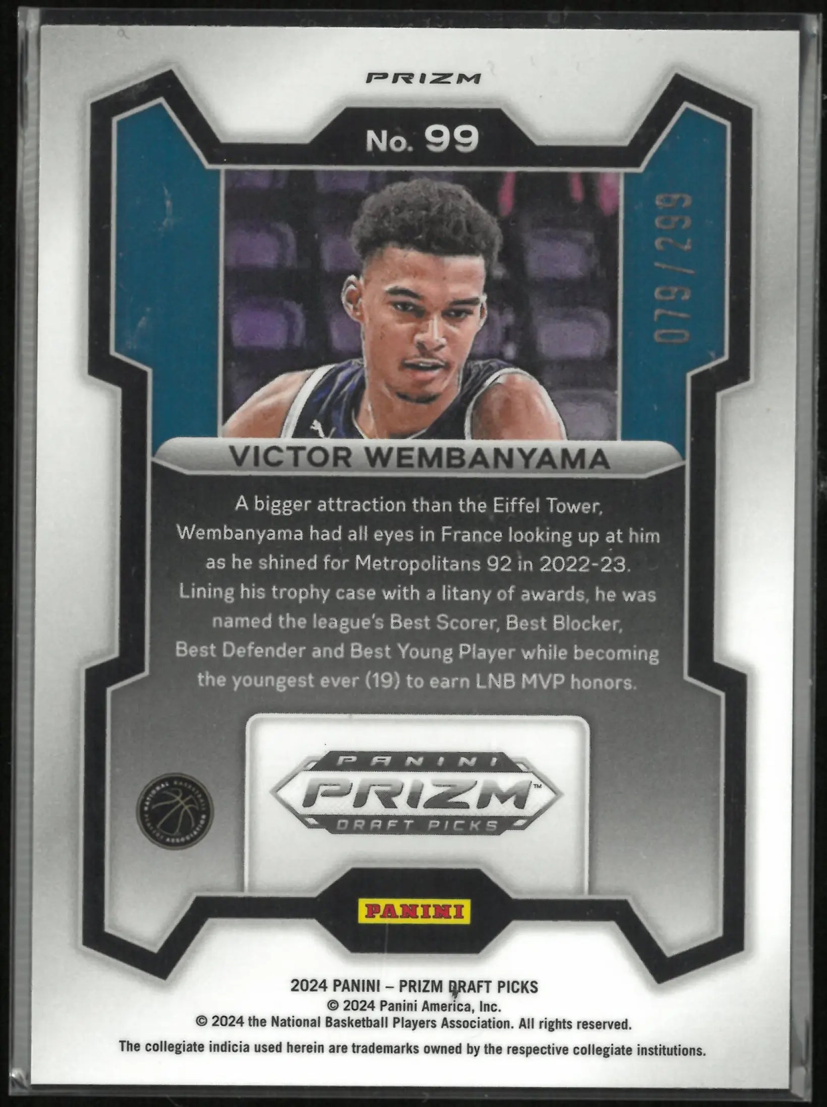 2024 Panini Prizm Draft Picks Victor Wembanyama Red Pulsar /299 