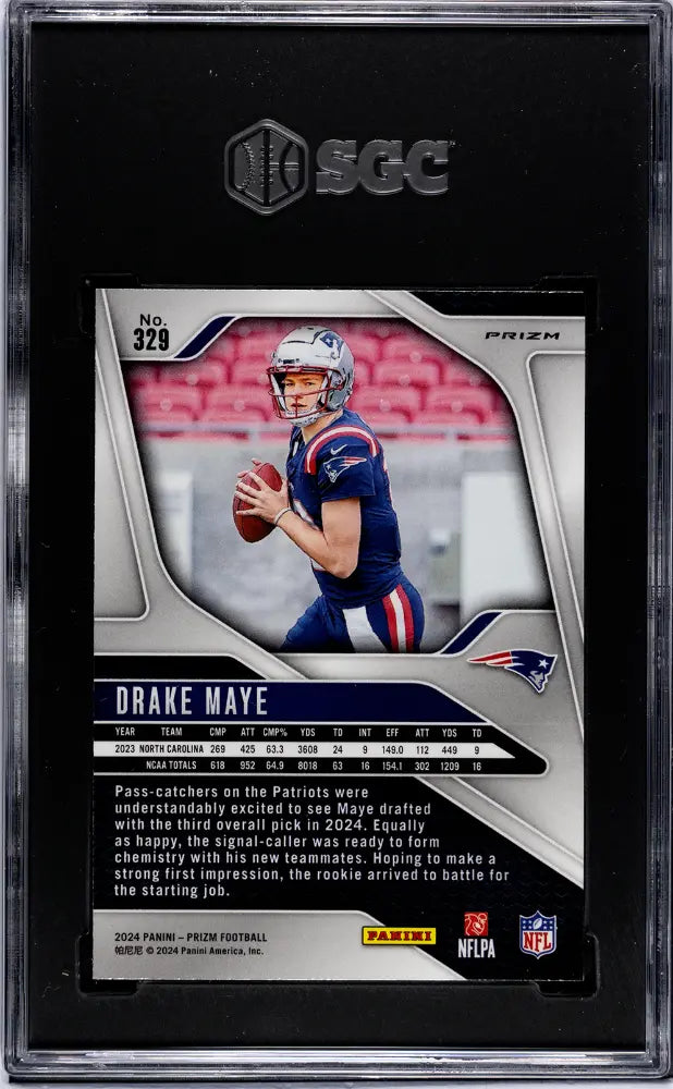 2024 Panini Prizm Drake Maye Silver SGC 9.5 