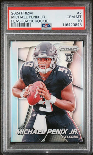 2024 Panini Prizm Football Flashback Rookie Michael Penix Jr. RC PSA 10 
