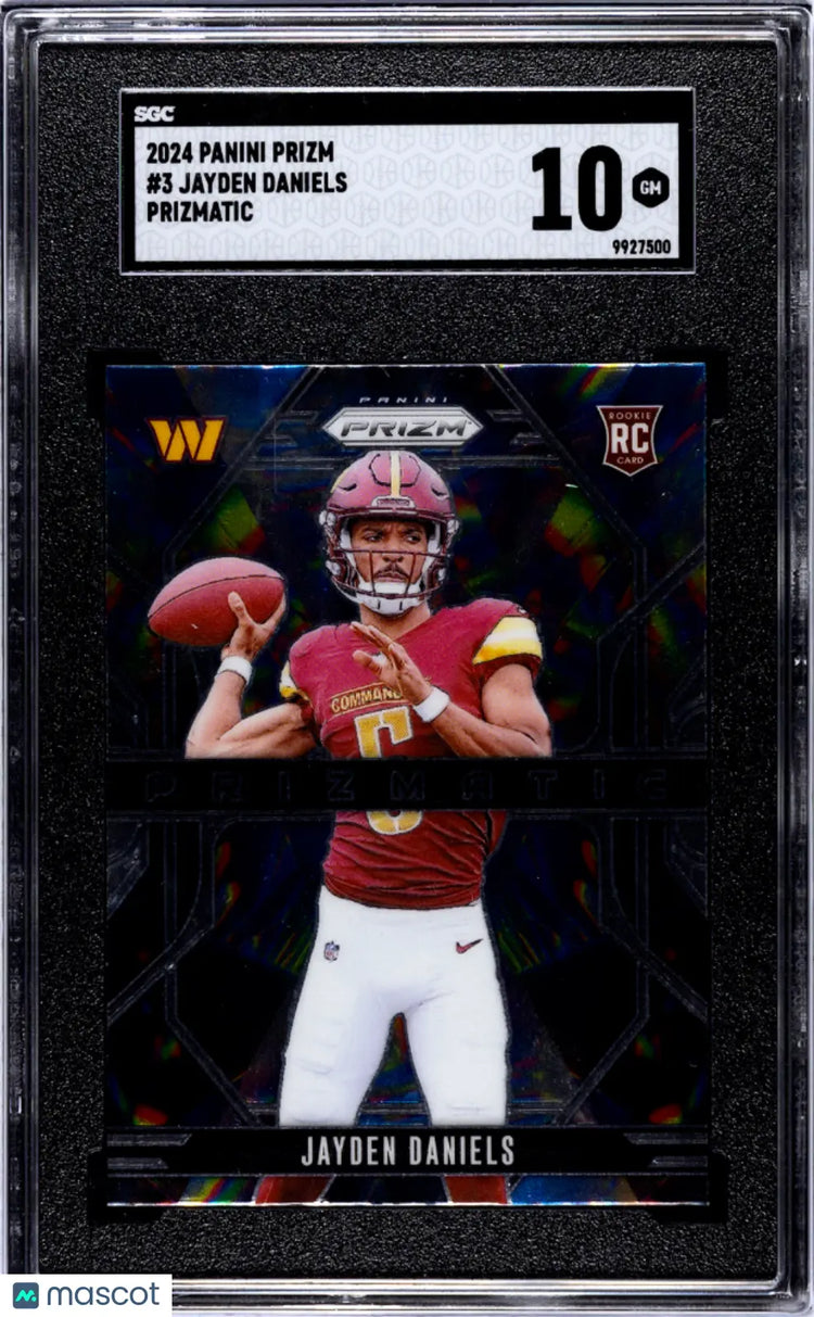 2024 Panini Prizm Football Jayden Daniels RC Rookie Prizmatic SGC 10 