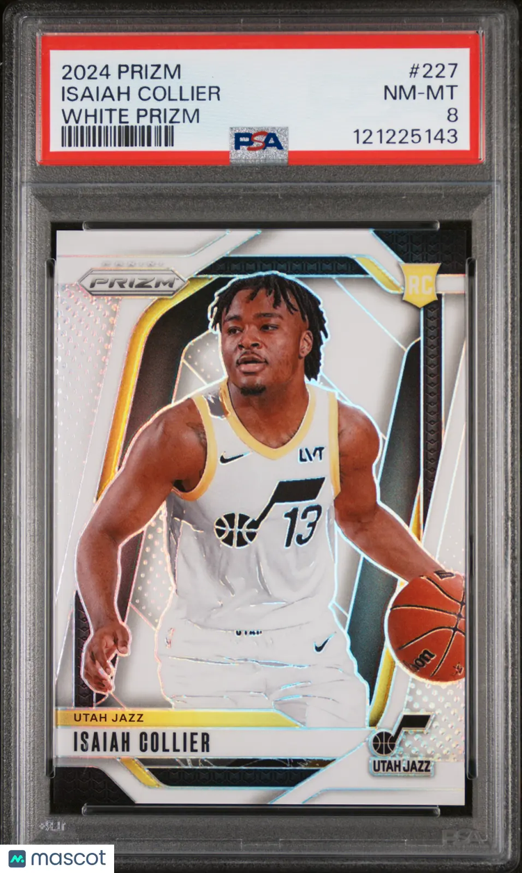 2024 Panini Prizm Isaiah Collier RC Rookie White Prizm PSA 8 /175 