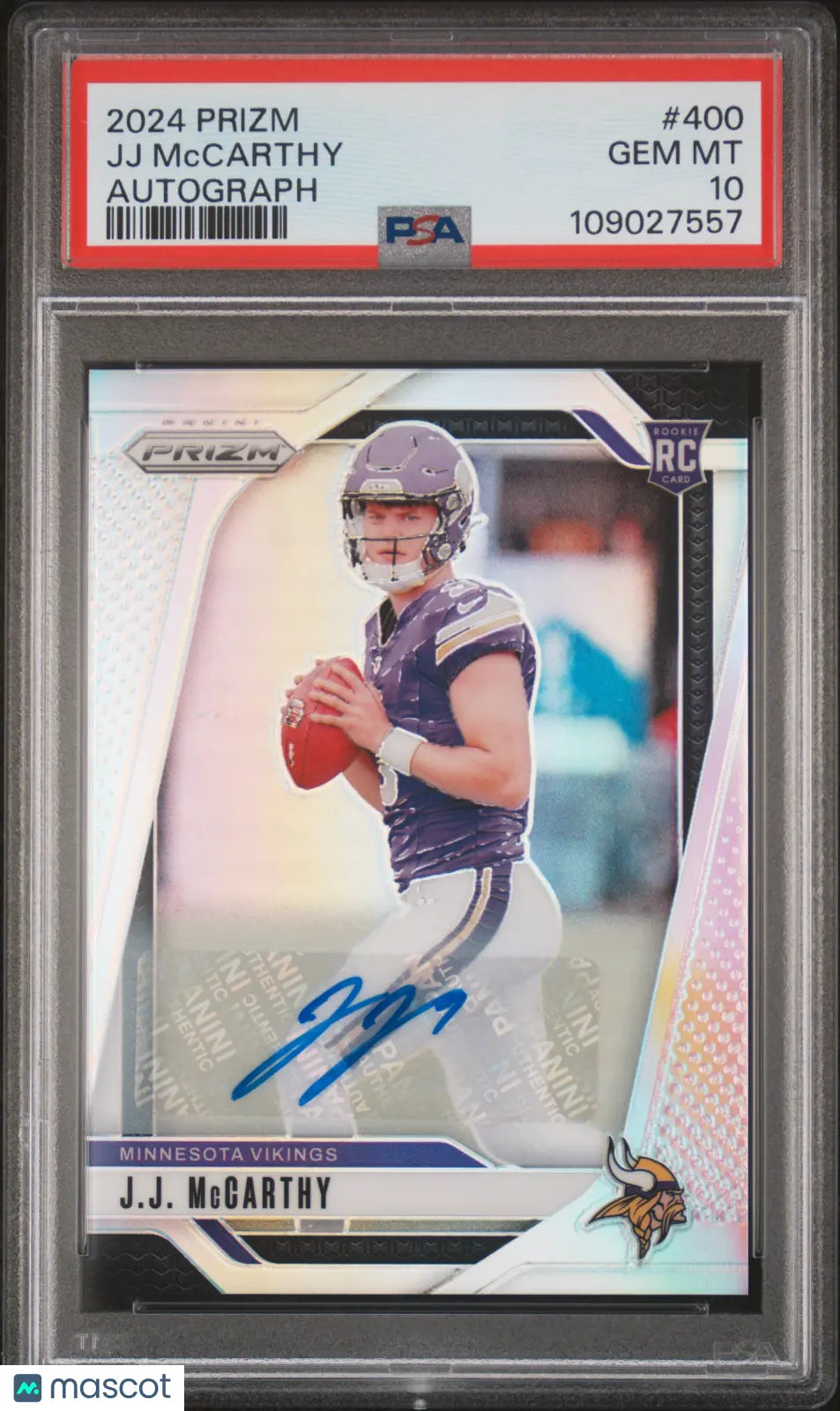 2024 Panini Prizm JJ Mccarthy Rookie Autograph Auto RC PSA 10 