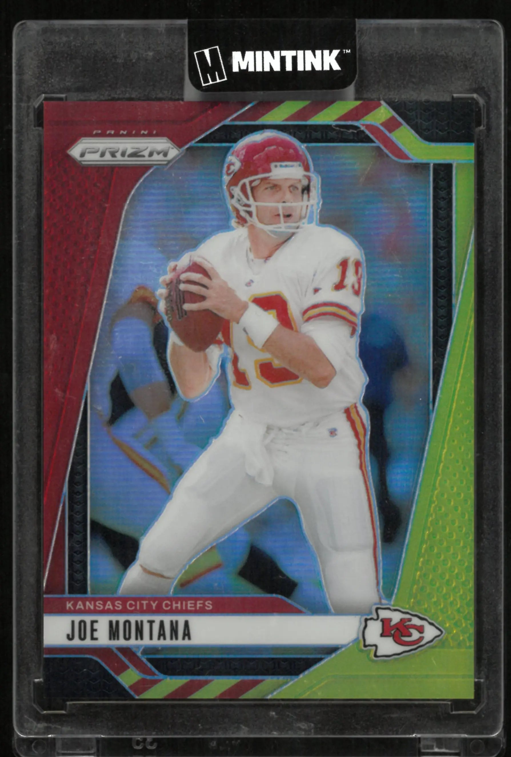 2024 Panini Prizm Joe Montana /44 Red Yellow 
