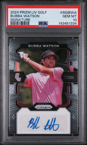 2024 Panini Prizm LIV Golf Signatures Autograph Bubba Watson Auto PSA 10 