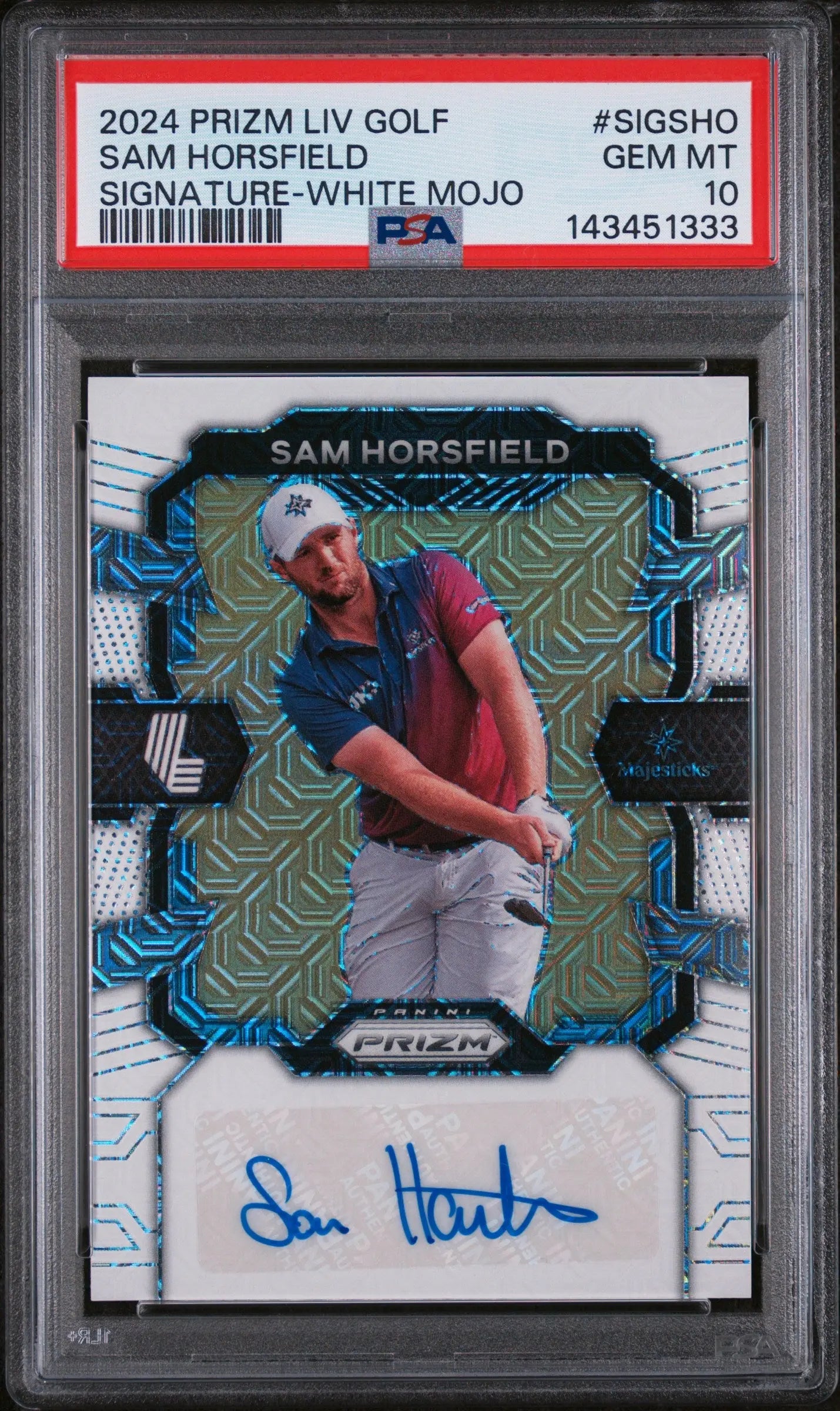 2024 Panini Prizm LIV Signatures Autograph Sam Horsfield White Mojo /36 PSA 10 
