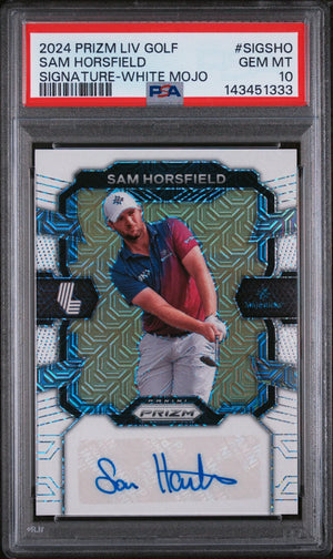 2024 Panini Prizm LIV Signatures Autograph Sam Horsfield White Mojo /36 PSA 10 