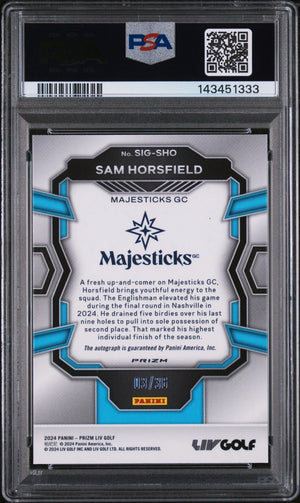 2024 Panini Prizm LIV Signatures Autograph Sam Horsfield White Mojo /36 PSA 10 