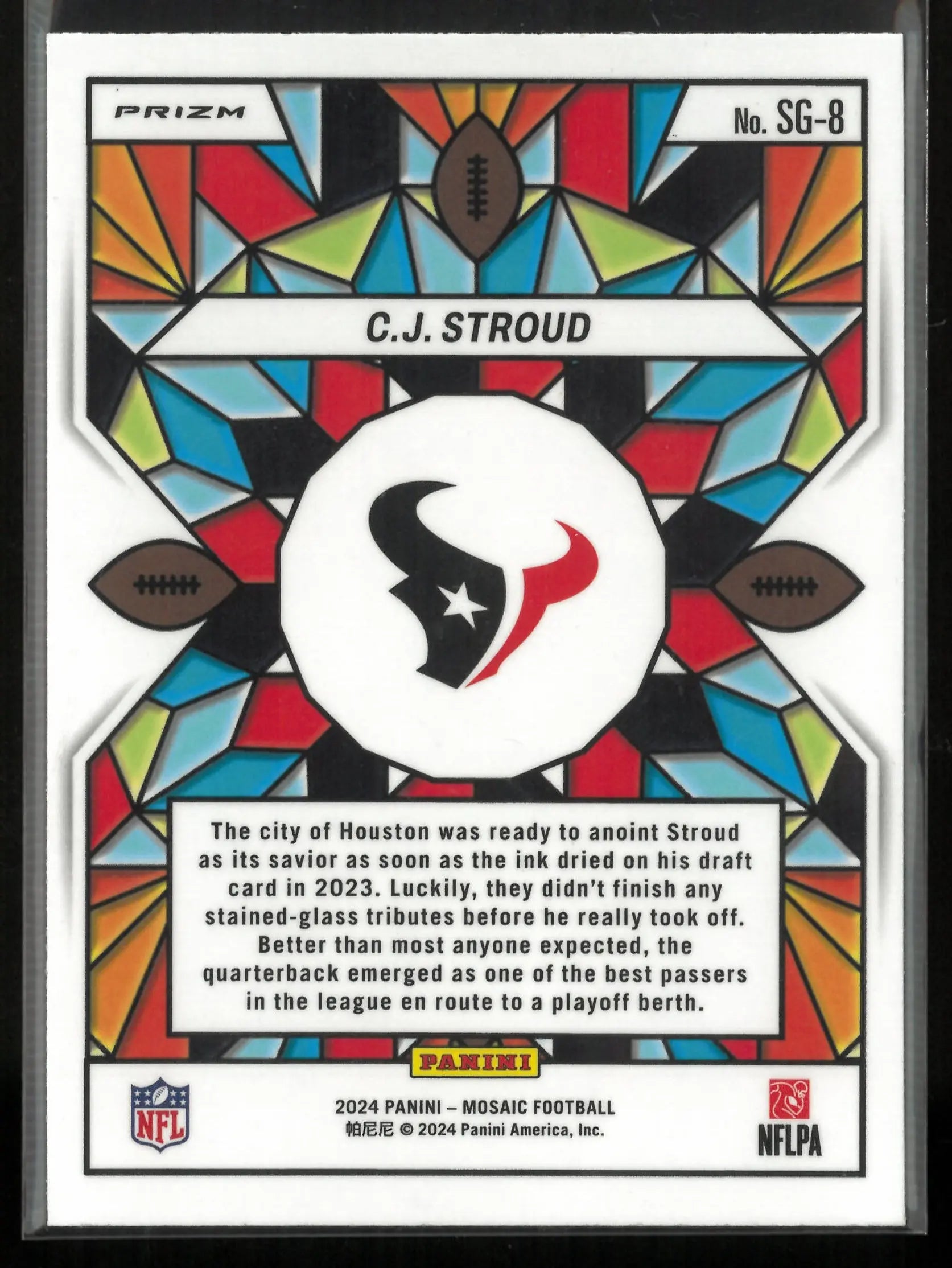 2024 Panini Prizm Mosaic C.J Stroud Stained Glass 