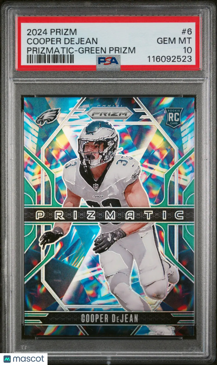2024 Panini Prizm Prizmatic Cooper Dejean RC Rookie #6 Green PSA 10 