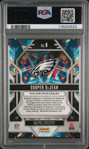 2024 Panini Prizm Prizmatic Cooper Dejean RC Rookie #6 Green PSA 10 