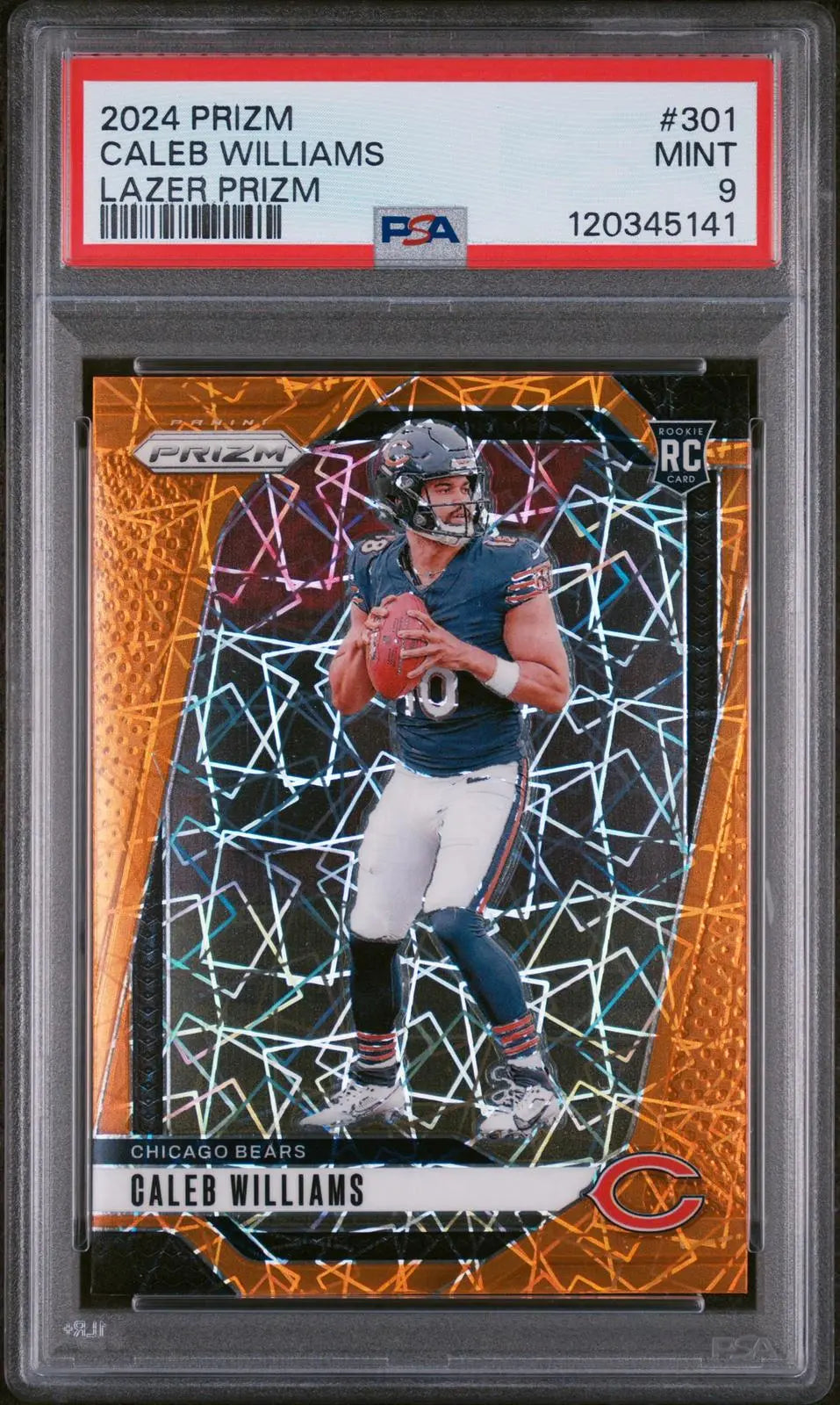 2024 Panini Prizm Rookie Caleb Williams Lazer Prizm RC PSA 9 
