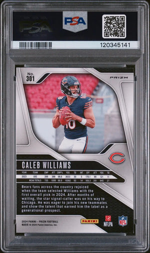 2024 Panini Prizm Rookie Caleb Williams Lazer Prizm RC PSA 9 