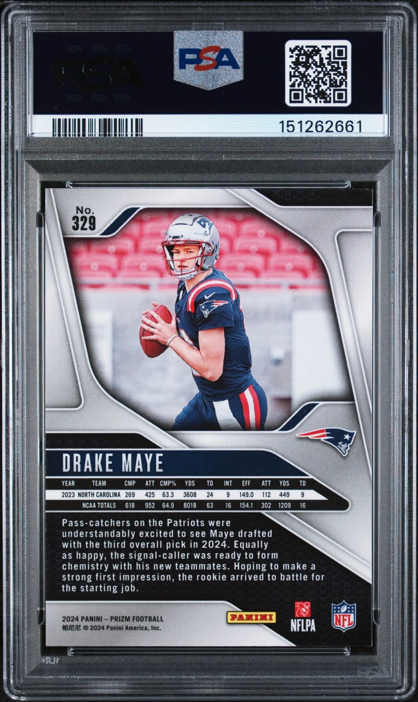 2024 Panini Prizm Rookie Drake Maye RC PSA 9 